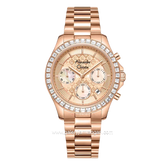 Alexandre Christie AC 6696 MCFRGLN Full Rosegold Stainless Steel Strap