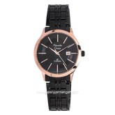 Alexandre Christie AC 8348 LD Black Rosegold Stainless Steel