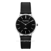 Alexandre Christie AC 8490 LHLSSBA Black Silver Dial Black Leather Strap