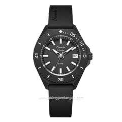 Alexandre Christie AC 8693 LD Black Rubber Strap