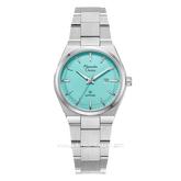 Alexandre Christie AC 8697 LD Silver Dial Blue Shappire Stainless Steel Strap