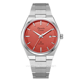 Alexandre Christie AC 8697 MDBSSOR Silver Dial Red Shappire Stainless Steel