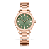 Alexandre Christie AC 8701 LD BRGGN Rosegold Dial Green Stainless Steel Strap