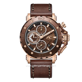 Alexandre Christie Collection AC 9205 MCLROBO Brown Rosegold Leather Strap