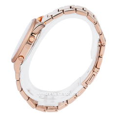 Alexandre Christie AC 9363 LH Rosegold Dial Purple Flower Digital Stainless Steel