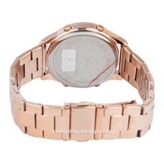 Alexandre Christie AC 9363 LH Rosegold Dial Purple Flower Digital Stainless Steel