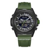 Alexandre Christie AC 9370 MH Army Black Rubber Strap