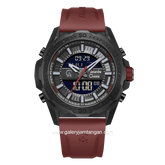 Alexandre Christie AC 9370 MH Red Black Rubber Strap