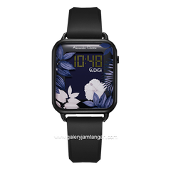 Alexandre Christie AC 9378 LH Black Rubber Strap