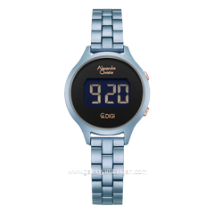 Alexandre Christie AC 9379 LH Digital Blue Stainless Steel