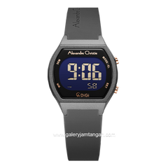 Alexandre Christie AC 9384 LH Black Rubber Strap