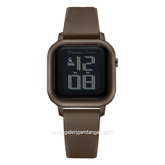 Alexandre Christie AC 9392 LH Brown Rubber Strap
