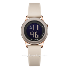 Alexandre Christie AC 9393 LH Cream Rosegold Rubber Strap