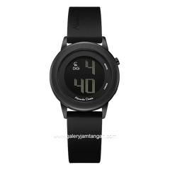 Alexandre Christie AC 9393 LH Full Black Rubber Strap