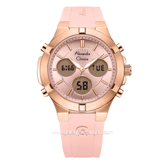 Alexandre Christie AC 9400 LH Pink Rosegold Rubber Strap