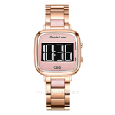 Alexandre Christie AC 9402 LHBRGPN Rosegold Pink Digital Stainless Steel