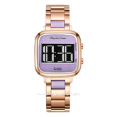 Alexandre Christie AC 9402 LH Rosegold Dial Purple Stainless Steel