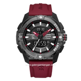 Alexandre Christie AC 9404 MH REPBARE Red Black Rubber Strap