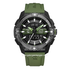 Alexandre Christie AC 9404 MH Army Black Rubber Strap