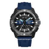 Alexandre Christie AC 9404 MH REPBABU Navy Black Rubber Strap
