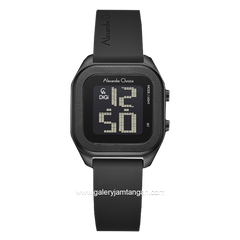 Alexandre Christie AC 9496 LH Black Rubber Strap