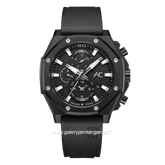 Alexandre Christie AC 9601 GC Black Rubber Strap