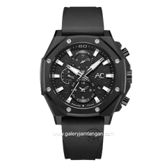 Alexandre Christie AC 9601 GC Black Rubber Strap