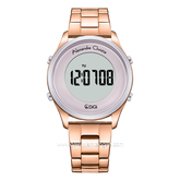 Alexandre Christie AC 9363 LH Rosegold Dial Purple Digital Stainless Steel