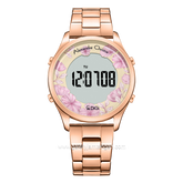 Alexandre Christie AC 9363 LH Rosegold Dial Purple Digital Stainless Steel