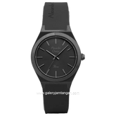 Alexandre Christie AC 2A07 LH Black Dial Black Rubber Strap