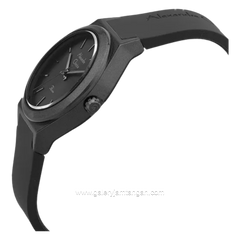 Alexandre Christie AC 2A07 LH Black Dial Black Rubber Strap