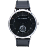 Alexandre Christie AC F8493 MSLSSBA Black Dial Black Leather Strap