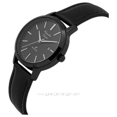 Alexandre Christie AC 1007 LD Full Black Leather Strap