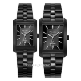 Alexandre Christie AC 1019 MD & AC 1019 LD Black Hour Marker Silver Stainless Steel