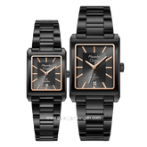 Alexandre Christie AC 1039 MD & AC 1039 LD Black Hour Marker Rosegold Stainless Steel