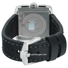 Alexandre Christie AC 3030 GC Black Silver Leather Strap