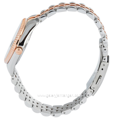 Alexandre Christie AC 5013 LD Silver Combinasi Dial Rosegold Sapphire Crystal Glass