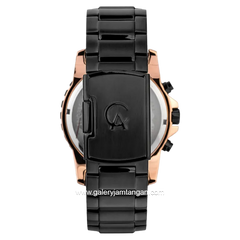 Alexandre Christie AC 6141 MC Black Rosegold Chronograph Stainless Steel Strap