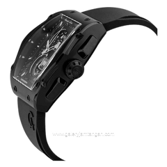 Alexandre Christie AC 6608 MC Full Black Rubber Strap