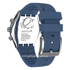 SWATCH YVS475 Blue Silver Chronograph Swiss Made