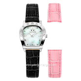 Aigner AOSTA II AGW.280001.C Black SIlver Leather Swiss Made Free Strap