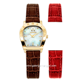 Aigner AOSTA II AGW.280002.C Brown Rosegold Leather Swiss Made Free Strap