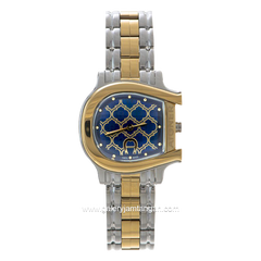 AIGNER CESENA A132206 Women's Watch Silver Gold Dial Blue Swiss Made