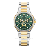 AIGNER FERMO AGW.266004 Silver Gold Dial Green Swiss Made