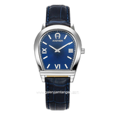 AIGNER MOLISE II AGW.278002.C Blue Silver Leather Strap Swiss Made