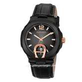 AIGNER TAVIANO A113126 Black Leather Watch Series Swiss Made