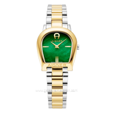 AIGNER ALESSANDRIA AGW.250004 Women's Watch Silver Gold Dial Green Swiss Made