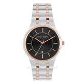 CHRIST VERRA AMORÉL CV 12405L-14 BLK Ledies Silver Rosegold Dial Black Stainless Steel
