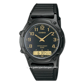 CASIO AW-49H-1BVDF Dual Time Balck Resin Strap
