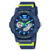 DIGITEC BDA-2063T Navy Digital Analog Rubber Strap